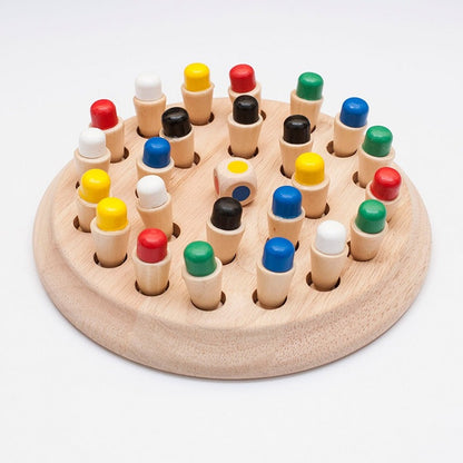 Educational Wooden Memory Chess Game for Kids by HitMyNeed