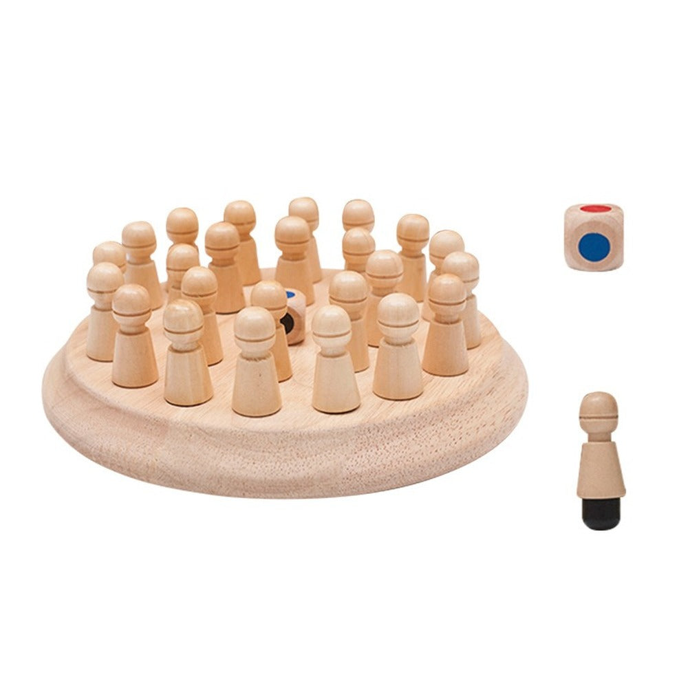 Educational Wooden Memory Chess Game for Kids by HitMyNeed
