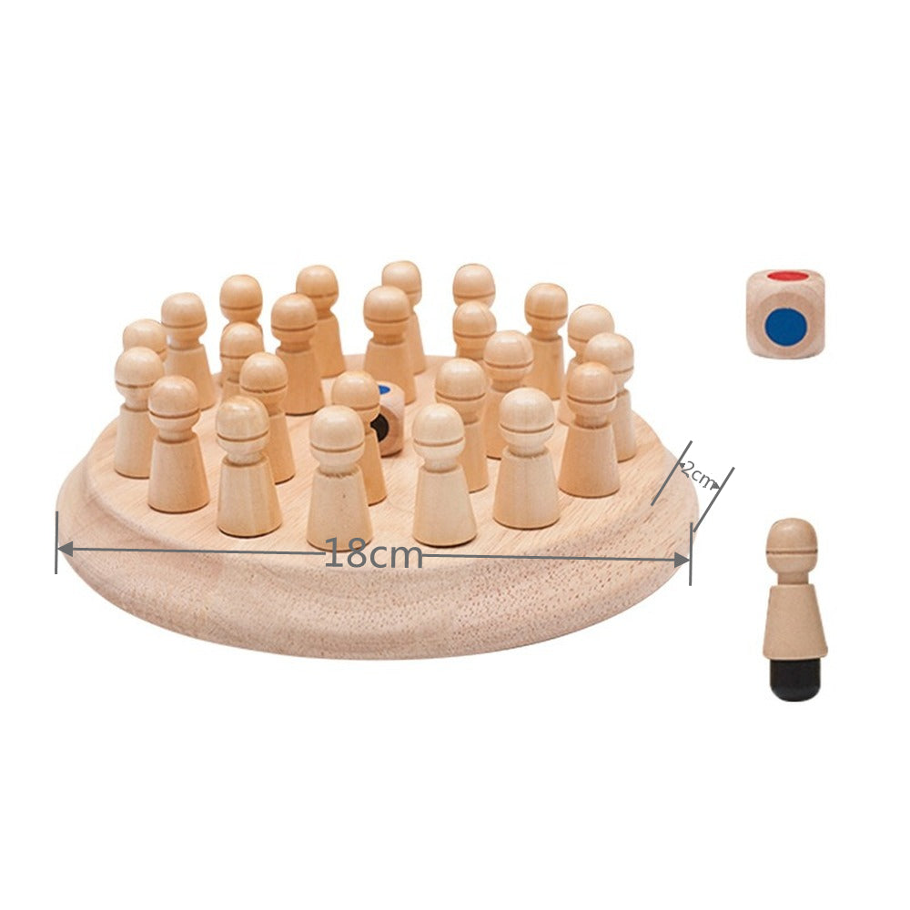 Educational Wooden Memory Chess Game for Kids by HitMyNeed