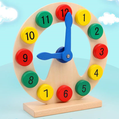 Educational Wooden Montessori Clock for Kids by HitMyNeed