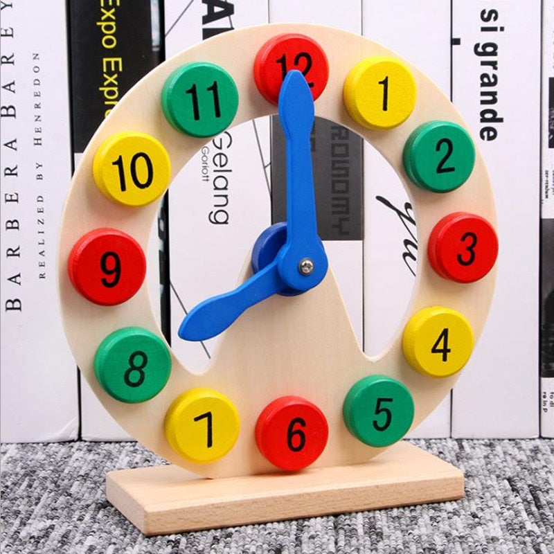 Educational Wooden Montessori Clock for Kids by HitMyNeed