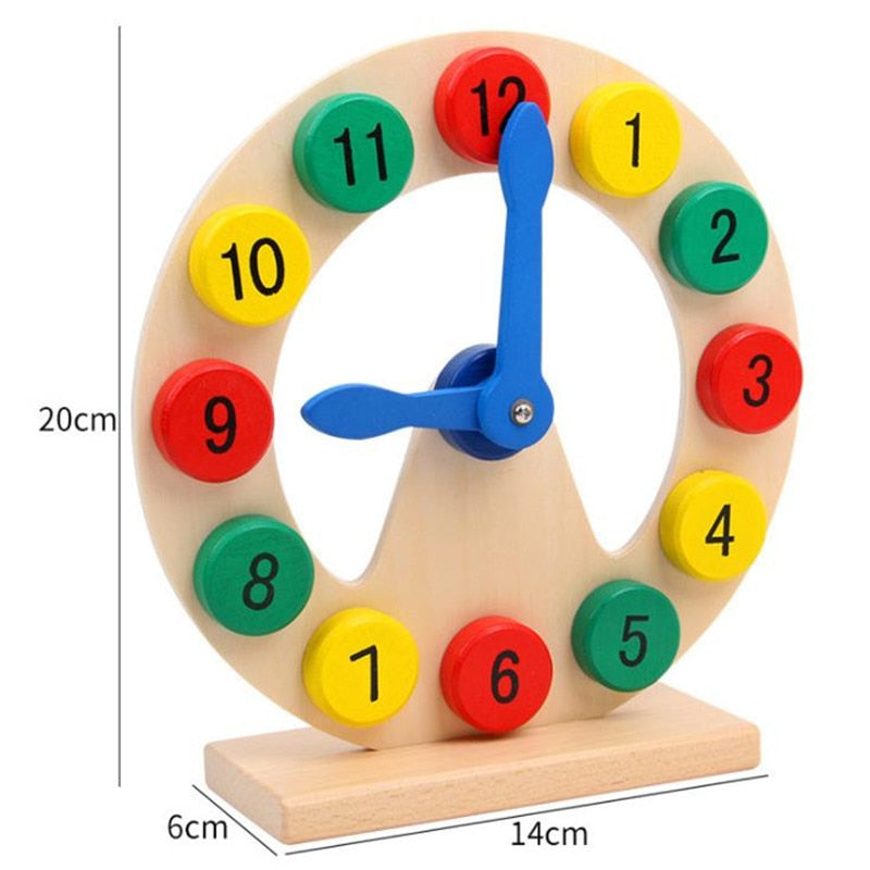 Educational Wooden Montessori Clock for Kids by HitMyNeed