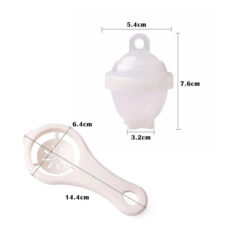 Egg Poacher Cups 7-Piece Set with Yolk Separator by HitMyNeed