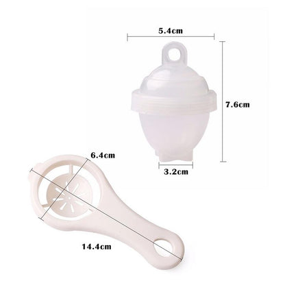 Egg Poacher Cups 7-Piece Set with Yolk Separator by HitMyNeed