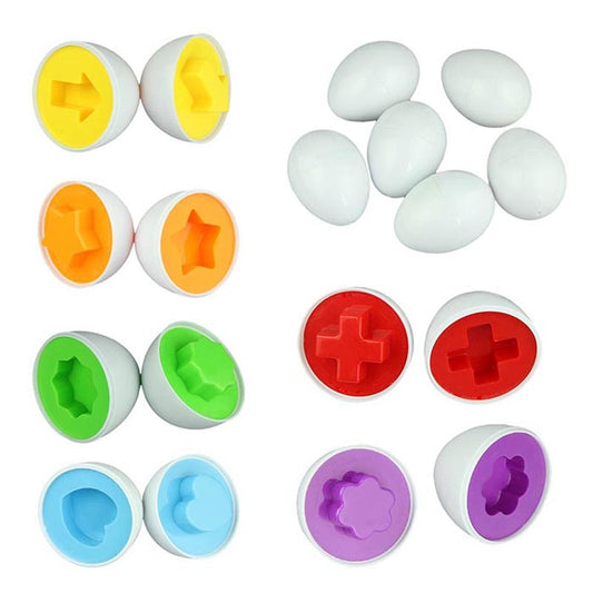 Egg Shape Matching Puzzle Toy Set 6pcs by HitMyNeed