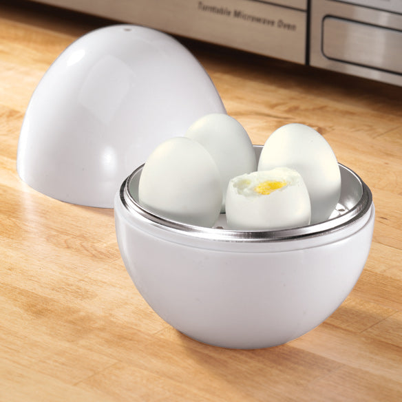 Egg Shape Microwave Egg Boiler for 4 Eggs by HitMyNeed