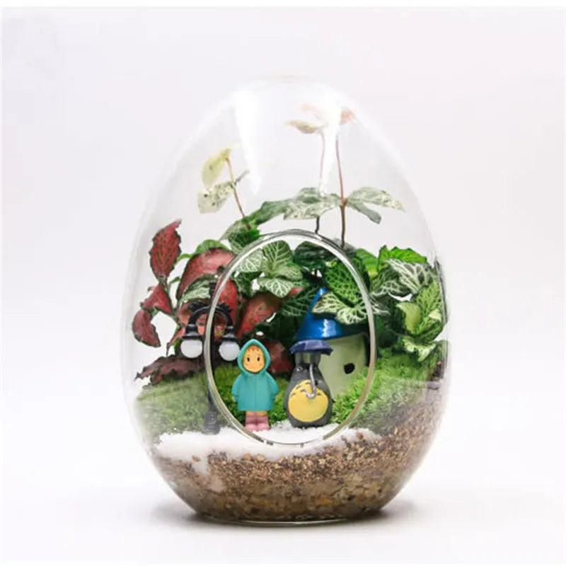 Egg-Shaped Glass Terrarium Vase for Succulents by HitMyNeed