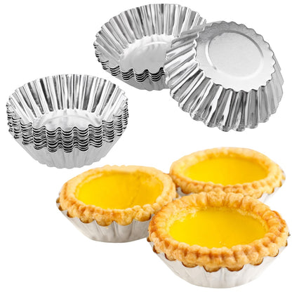 Egg Tart Aluminum Pastry Molds (Set of 20) by HitMyNeed