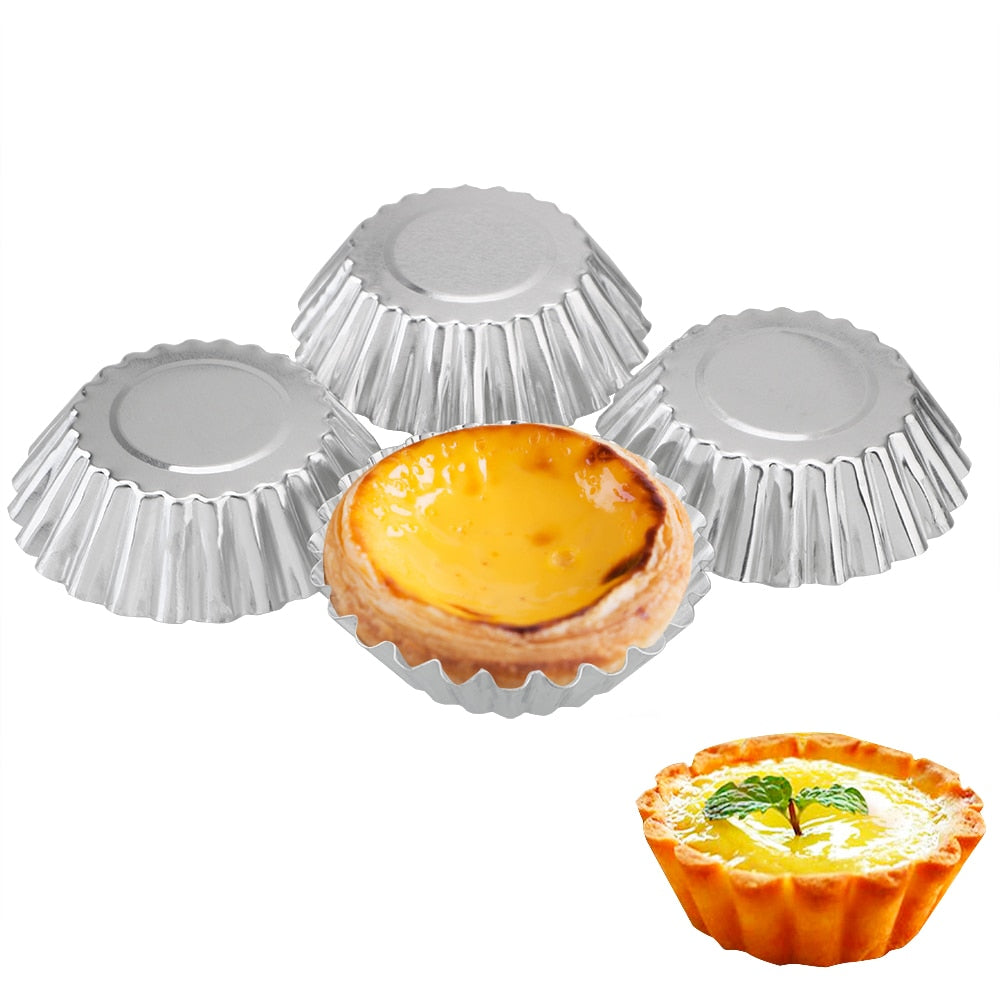 Egg Tart Aluminum Pastry Molds (Set of 20) by HitMyNeed