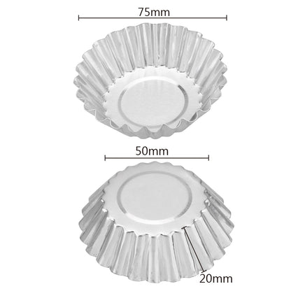 Egg Tart Aluminum Pastry Molds (Set of 20) by HitMyNeed