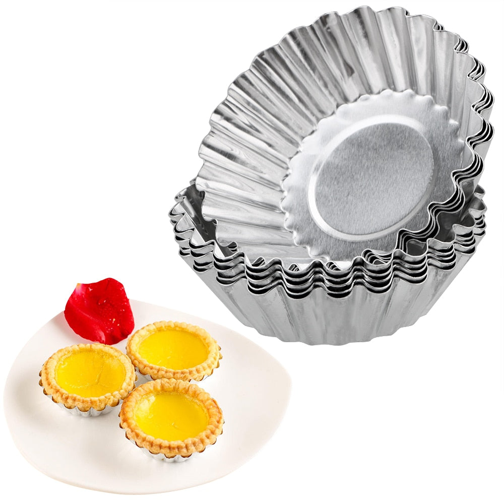 Egg Tart Aluminum Pastry Molds (Set of 20) by HitMyNeed