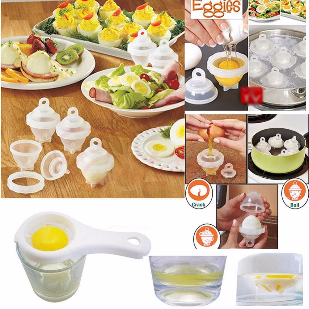 Eggies No-Shell Egg Cooker Set (7 pcs) by HitMyNeed