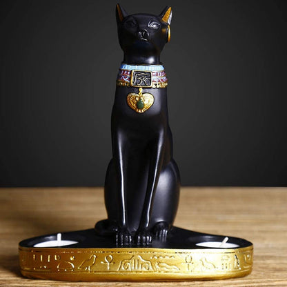 Egyptian Cat Statue Tealight Candle Holder by HitMyNeed