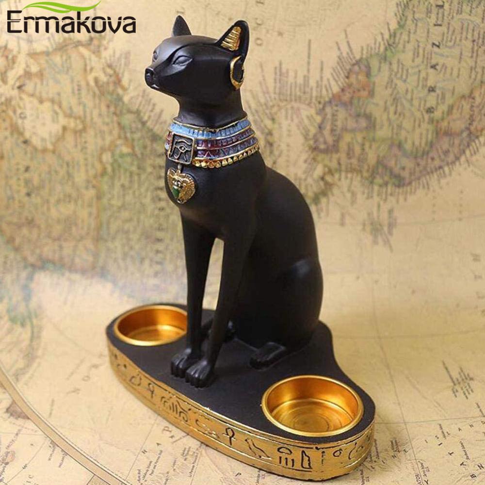 Egyptian Cat Statue Tealight Candle Holder by HitMyNeed