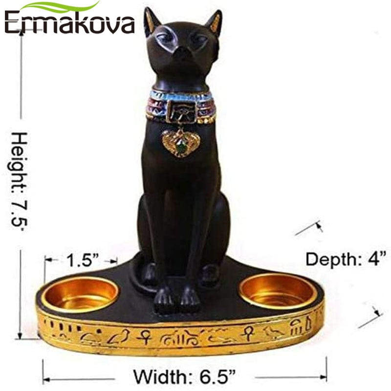 Egyptian Cat Statue Tealight Candle Holder by HitMyNeed