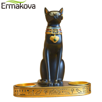 Egyptian Cat Statue Tealight Candle Holder by HitMyNeed