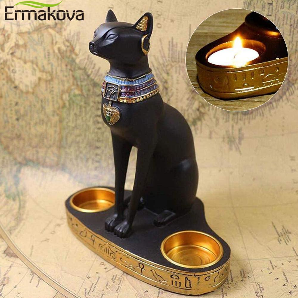 Egyptian Cat Statue Tealight Candle Holder by HitMyNeed