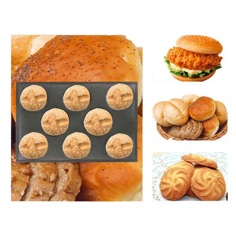 Eight Hole Silicone Hamburger Bun Pan by HitMyNeed