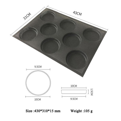 Eight Hole Silicone Hamburger Bun Pan by HitMyNeed