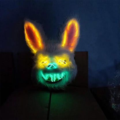 EL Wire Bunny LED Mask for Parties & Cosplay by HitMyNeed