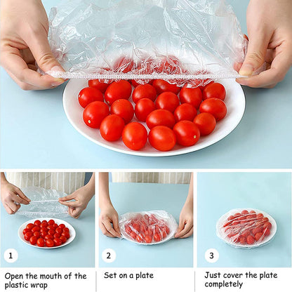 Elastic Disposable Food Covers 25cm (100 Pack) by HitMyNeed