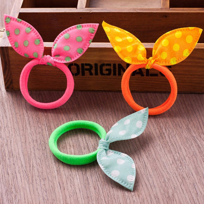 Elastic Hair Bands for Children, Bunny Ear Design (10 pcs) by HitMyNeed