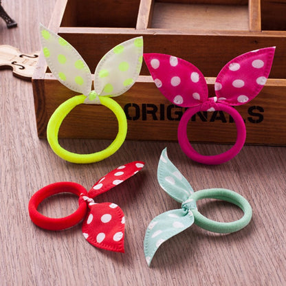 Elastic Hair Bands for Children, Bunny Ear Design (10 pcs) by HitMyNeed