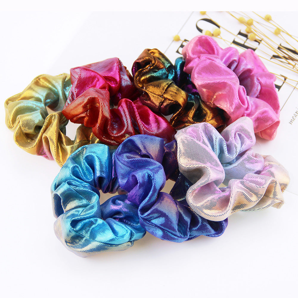 Elastic Holographic Hair Scrunchies Set (8 Pack) by HitMyNeed