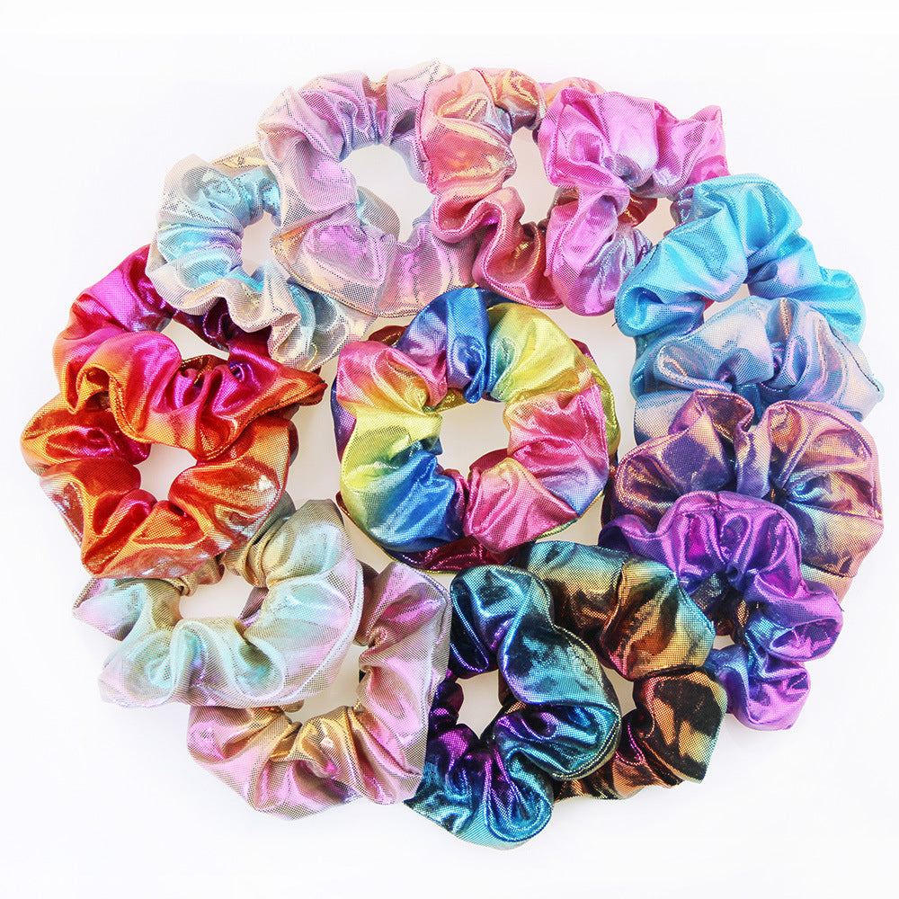 Elastic Holographic Hair Scrunchies Set (8 Pack) by HitMyNeed