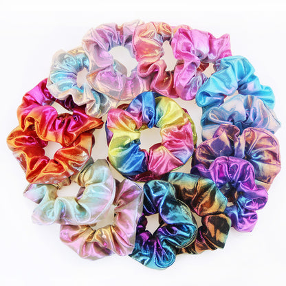 Elastic Holographic Hair Scrunchies Set (8 Pack) by HitMyNeed