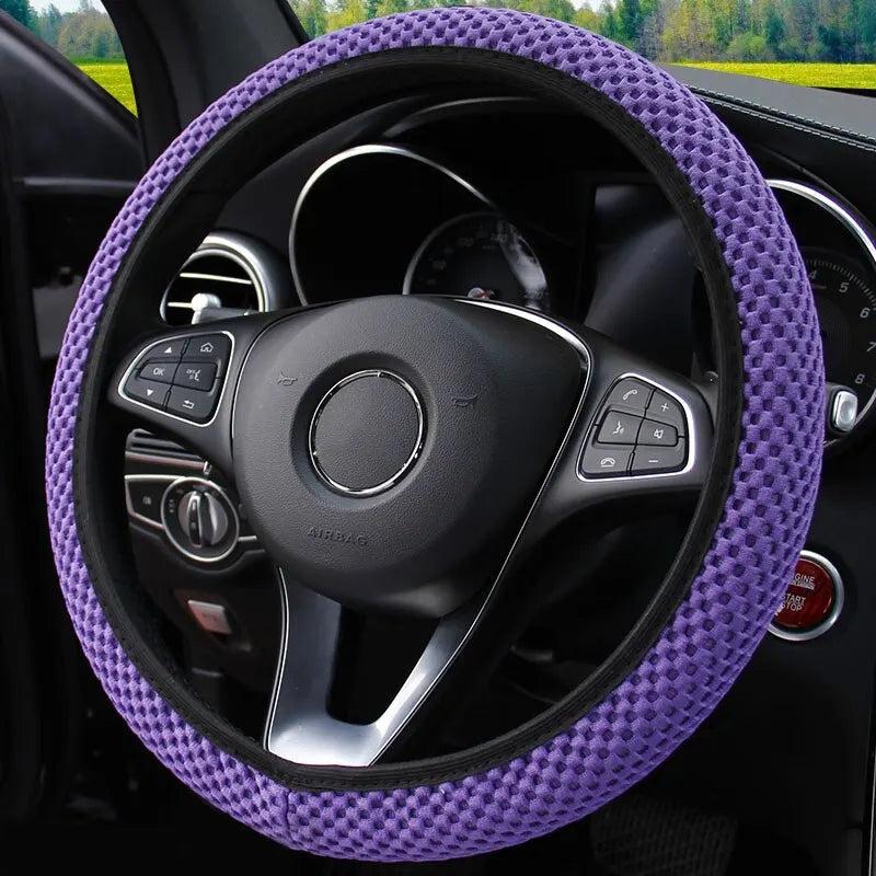 Elastic Non-Slip Universal Steering Wheel Cover purple by HitMyNeed