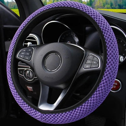 Elastic Non-Slip Universal Steering Wheel Cover purple by HitMyNeed