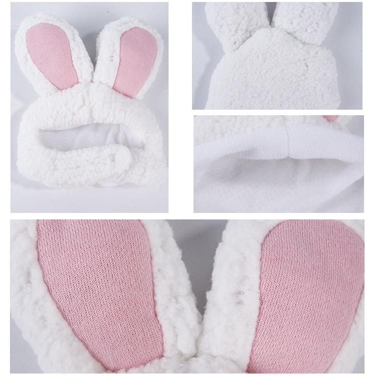 Elastic Plush Bunny Hat for Cats by HitMyNeed