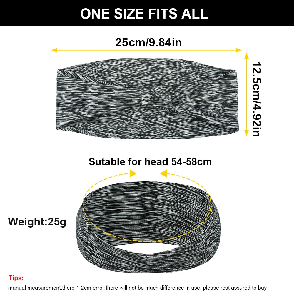Elastic Sports Headband Sweat-Wicking Unisex by HitMyNeed