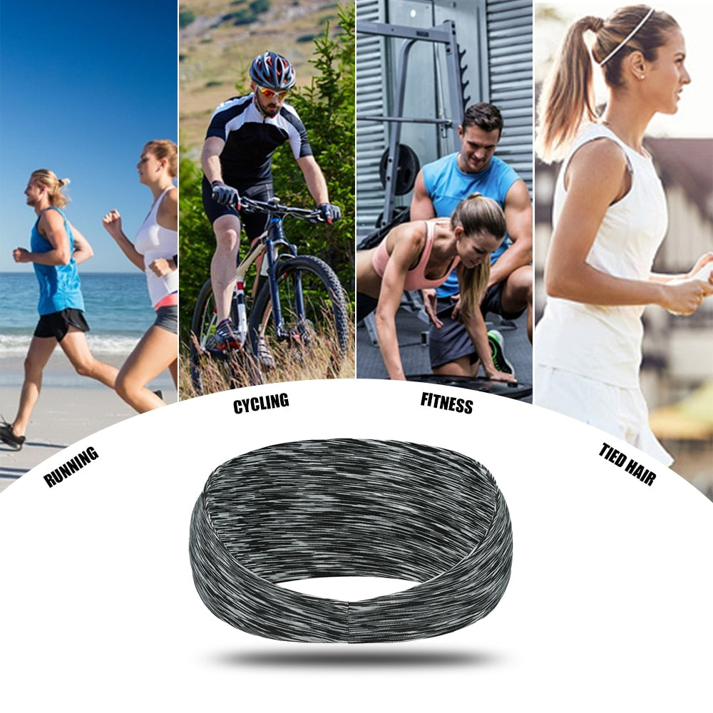 Elastic Sports Headband Sweat-Wicking Unisex by HitMyNeed