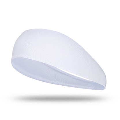 Elastic Sports Headband Sweat-Wicking Unisex white by HitMyNeed