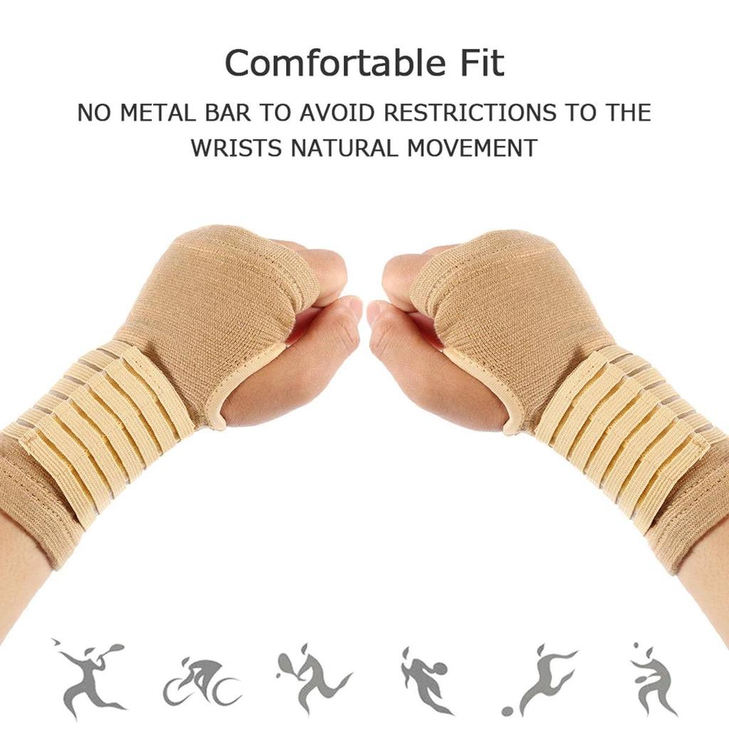 Elastic Sports Wrist Support Bandage (Pair) by HitMyNeed