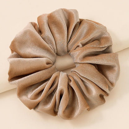 Elastic Velvet Oversized Hair Scrunchie camel by HitMyNeed