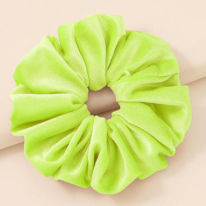 Elastic Velvet Oversized Hair Scrunchie light-green by HitMyNeed