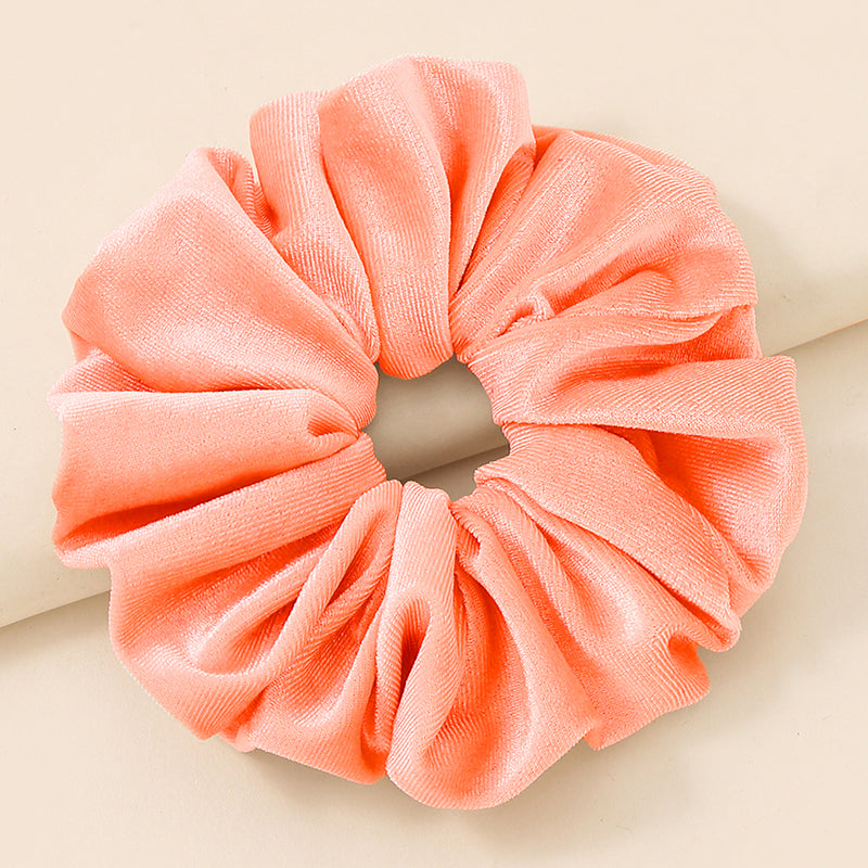 Elastic Velvet Oversized Hair Scrunchie orange by HitMyNeed