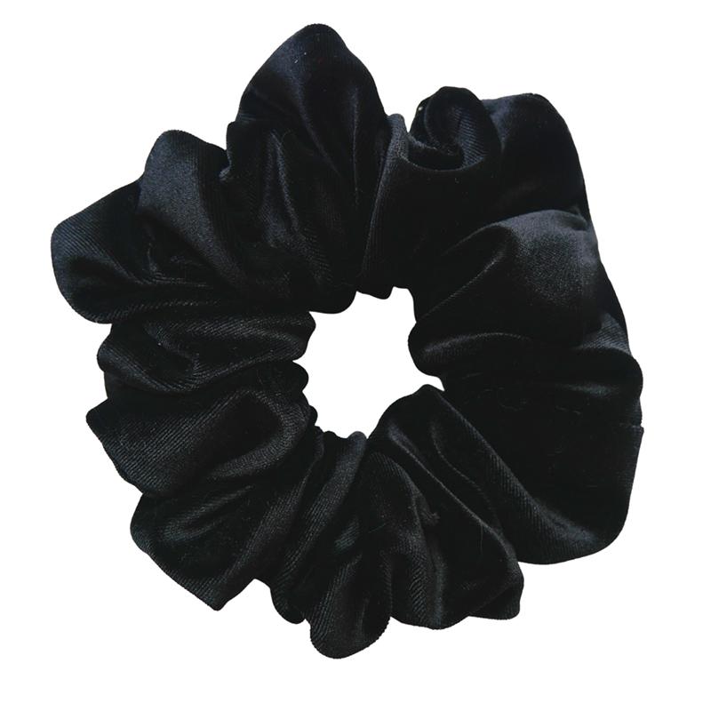 Elastic Velvet Oversized Hair Scrunchie oversize-black by HitMyNeed