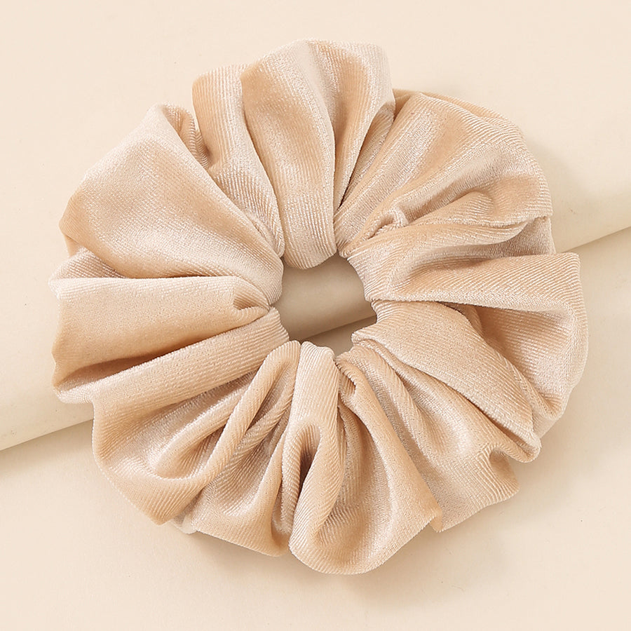 Elastic Velvet Oversized Hair Scrunchie oversize-khaki by HitMyNeed