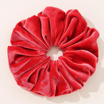 Elastic Velvet Oversized Hair Scrunchie oversize-red by HitMyNeed