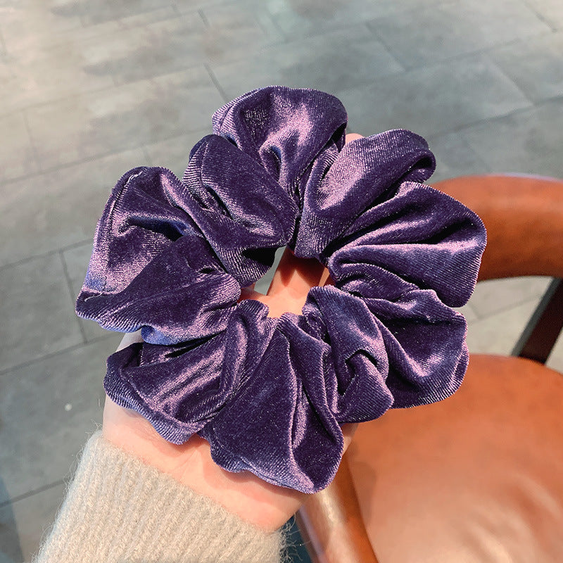 Elastic Velvet Oversized Hair Scrunchie purple by HitMyNeed