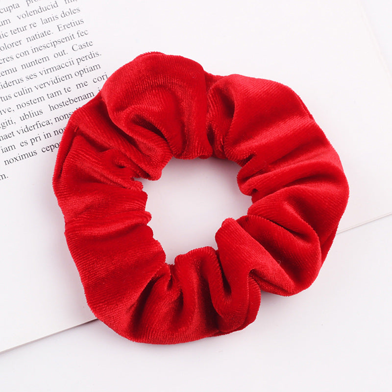 Elastic Velvet Oversized Hair Scrunchie small-red by HitMyNeed