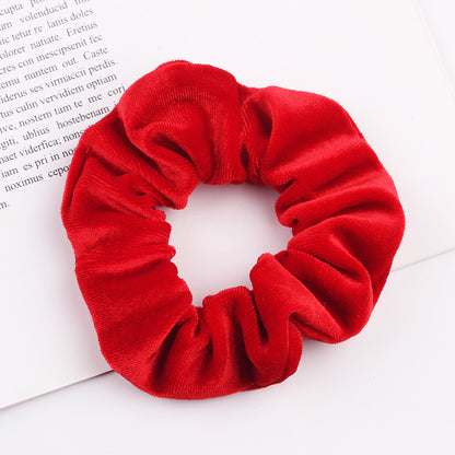 Elastic Velvet Oversized Hair Scrunchie small-red by HitMyNeed