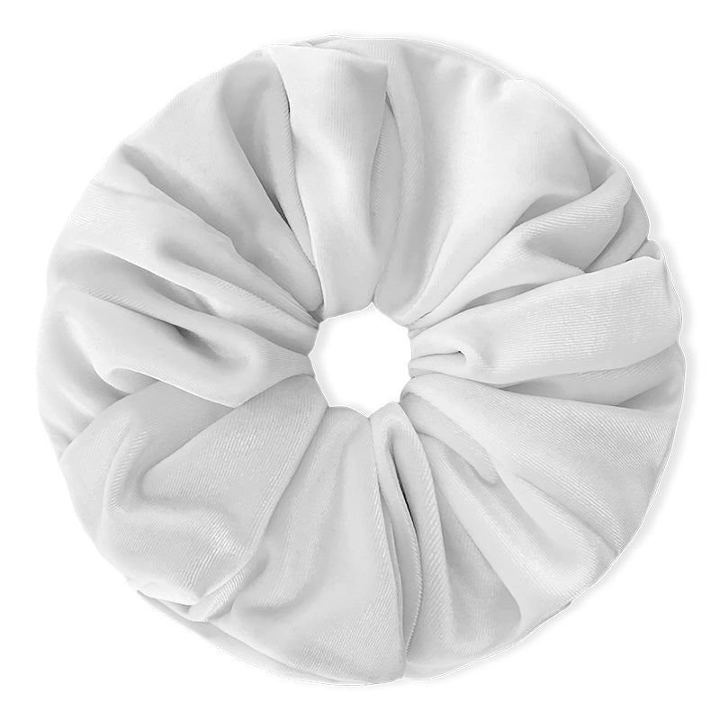 Elastic Velvet Oversized Hair Scrunchie white by HitMyNeed