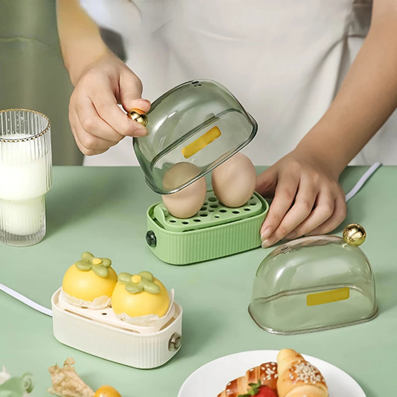 Electric 2-Egg Boiler & Mini Food Steamer 220V by HitMyNeed