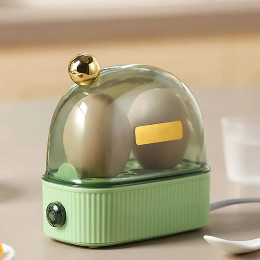 Electric 2-Egg Boiler & Mini Food Steamer 220V green by HitMyNeed