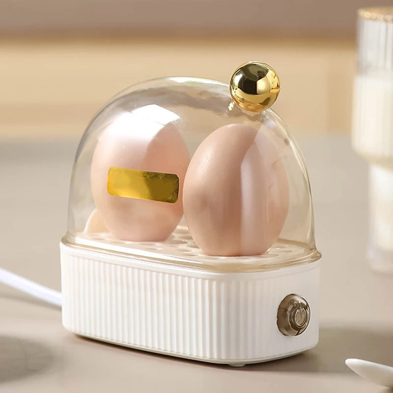 Electric 2-Egg Boiler & Mini Food Steamer 220V white by HitMyNeed